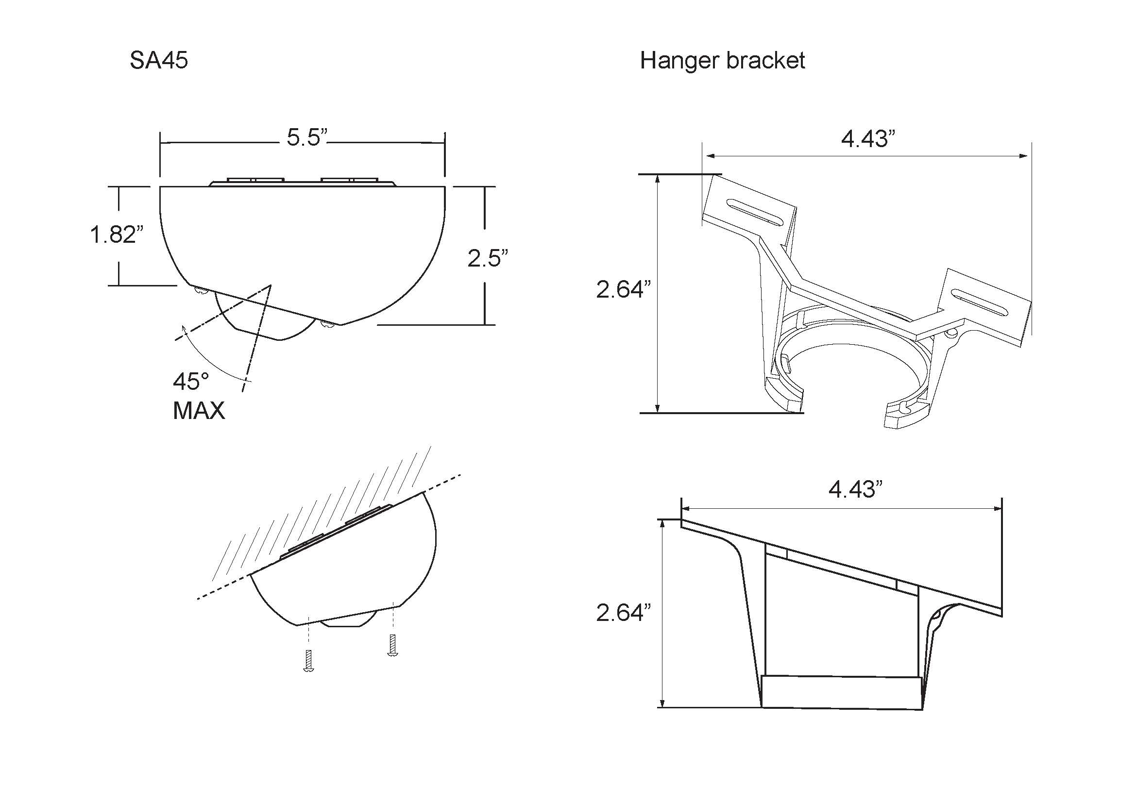 Sloped Ceiling Adapter Kit Rp Lighting Fans